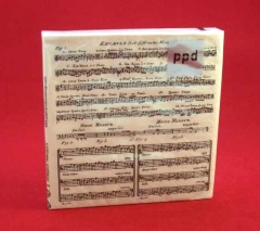 Sheet Music 33cm Paper Adagio Design Napkins Cream