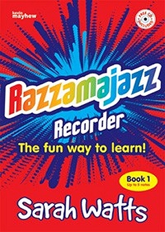 Razzamajazz Recorder Book 1: Five Note Fiesta. Soprano (Descant) Recorder Sheet Music, CD Cover