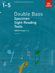 ABRSM Double Bass Specimen Sight Reading Tests Grades 1 5 From 2012 Sheet Music