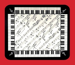 High Quality Piano Keyboard And Music Score Design Mouse Mat