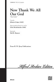 Now Thank We All Our God - Choral Arrangement for SATB