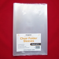 Mapac: Choir Folder Sleeves For Single Sheets (Pack Of 5)