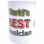 Bone China \"World's BEST Musician\" Coffee Tea Mug (Gift Boxed)
