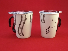 Mug And Lid (Vertical Music Staves).