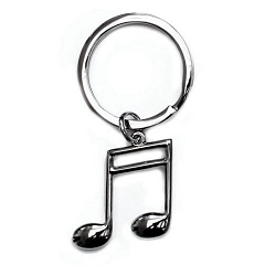 High Quality Silver Finish Semi Quaver Key Ring