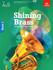 ABRSM Shining Brass Book 2 - Part Book/2CDs (Grades 4-5). Brass Instruments Sheet Music, 2 x CD
