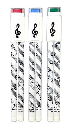Sheet Music Design Ball Point Pen And Pencil Set Duo