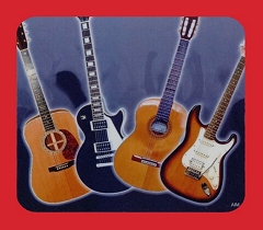 High Quality Guitar Mouse Mat Design