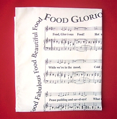 Music Gifts Co.: Tea Towel - Food Glorious Food.