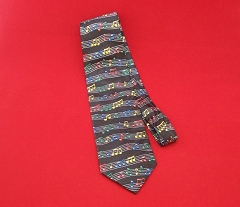 Men's Classic Coloured Music Notes Tie